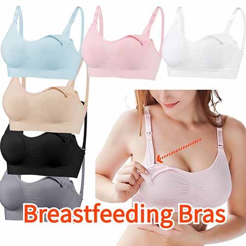 Breathable Maternity Nursing Bras Prevent Sagging Breastfeeding Bras Pregnant Women Pregnancy Underwear Breast Feeding Bra Clothing Lactancia Large Size Bra Push Up Front Open Nursing Bra