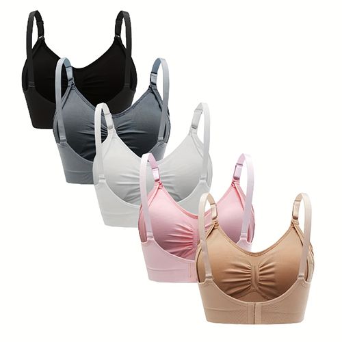 Breathable Maternity Nursing Bras Prevent Sagging Breastfeeding Bras Pregnant Women Pregnancy Underwear Breast Feeding Bra Clothing Lactancia Large Size Bra Push Up Front Open Nursing Bra