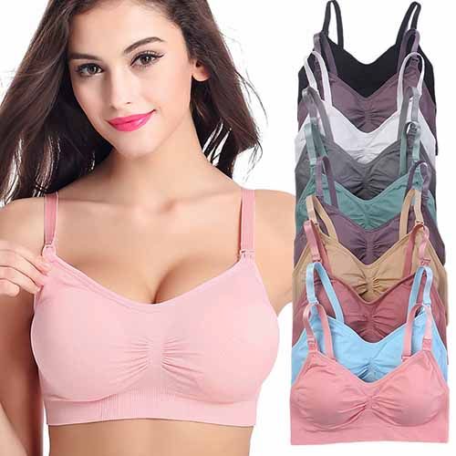 Breathable Maternity Nursing Bras Prevent Sagging Breastfeeding Bras Pregnant Women Pregnancy Underwear Breast Feeding Bra Clothing Lactancia Large Size Bra Push Up Front Open Nursing Bra