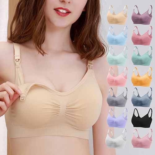 Breathable Maternity Nursing Bras Prevent Sagging Breastfeeding Bras Pregnant Women Pregnancy Underwear Breast Feeding Bra Clothing Lactancia Large Size Bra Push Up Front Open Nursing Bra