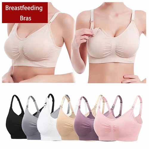 Breathable Maternity Nursing Bras Prevent Sagging Breastfeeding Bras Pregnant Women Pregnancy Underwear Breast Feeding Bra Clothing Lactancia Large Size Bra Push Up Front Open Nursing Bra