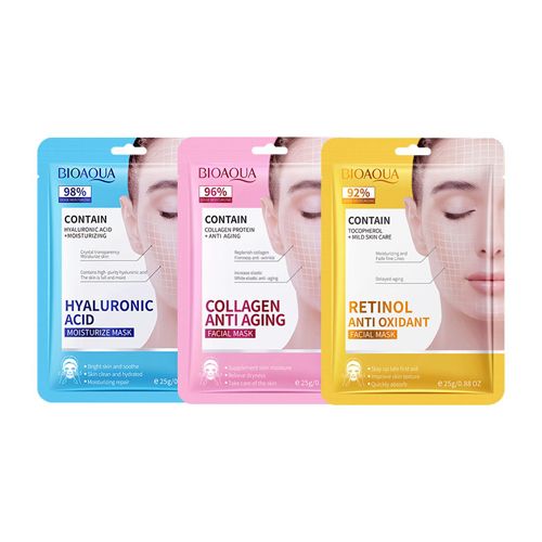 New Arrivals 8Pcs Collagen Face Mask Anti-wrinkle Retinol Hyaluronic Acid Firming Facial Masks Hydrating  Anti-aging Repair Brightening Moisturizing Face Mask Facial Skin Care