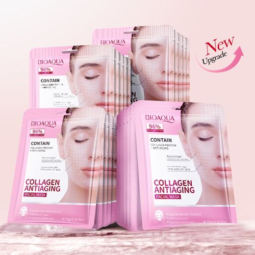 New Arrivals 8Pcs Collagen Face Mask Anti-wrinkle Retinol Hyaluronic Acid Firming Facial Masks Hydrating  Anti-aging Repair Brightening Moisturizing Face Mask Facial Skin Care