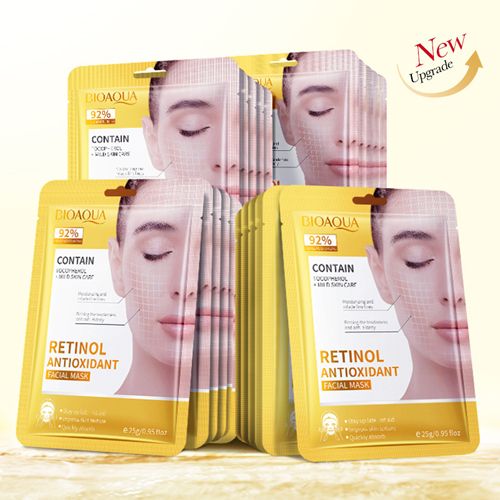 New Arrivals 8Pcs Collagen Face Mask Anti-wrinkle Retinol Hyaluronic Acid Firming Facial Masks Hydrating  Anti-aging Repair Brightening Moisturizing Face Mask Facial Skin Care