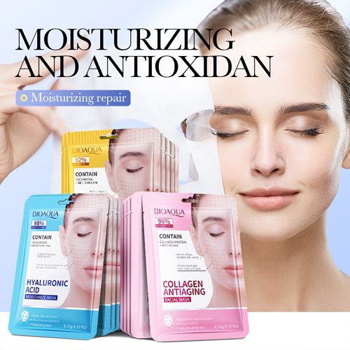 New Arrivals 8Pcs Collagen Face Mask Anti-wrinkle Retinol Hyaluronic Acid Firming Facial Masks Hydrating  Anti-aging Repair Brightening Moisturizing Face Mask Facial Skin Care