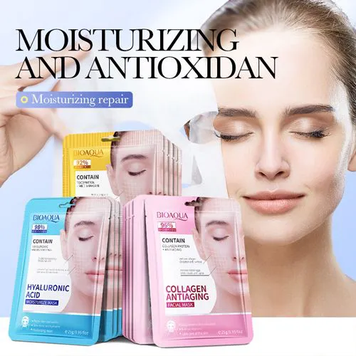 New Arrivals 8Pcs Collagen Face Mask Anti-wrinkle Retinol Hyaluronic Acid Firming Facial Masks Hydrating  Anti-aging Repair Brightening Moisturizing Face Mask Facial Skin Care