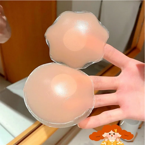 Reusable Silicone Nipple Cover for Women Bra Sticker Breast Petal Strapless Bra Invisible Boob Pads Chest Pasties Intimates Comfortable Lingerie & Underwear Accessories For Everyday Wear