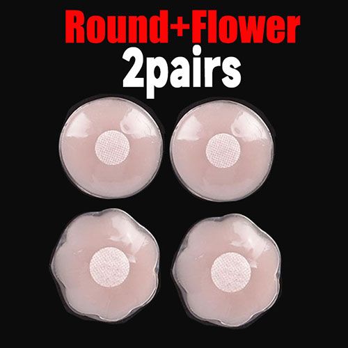 Reusable Silicone Nipple Cover for Women Bra Sticker Breast Petal Strapless Bra Invisible Boob Pads Chest Pasties Intimates Comfortable Lingerie & Underwear Accessories For Everyday Wear