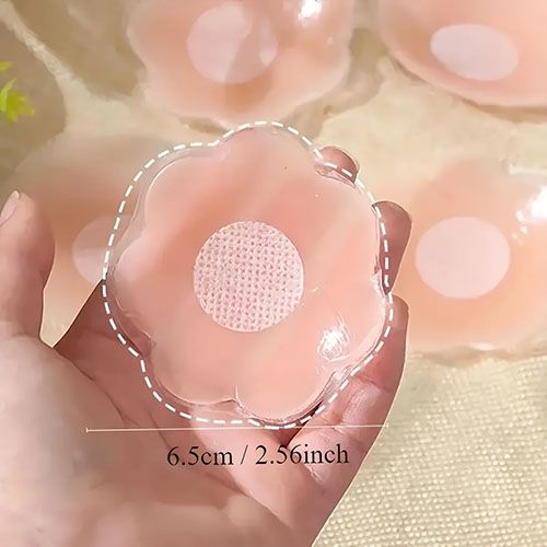 Reusable Silicone Nipple Cover for Women Bra Sticker Breast Petal Strapless Bra Invisible Boob Pads Chest Pasties Intimates Comfortable Lingerie & Underwear Accessories For Everyday Wear