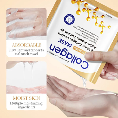 10PCS  Anti-wrinkle Collagen Face Mask Moisturizing Anti-aging Repair Brightening skincare Oil-Control Replenishment Whitening Aloe Face Care Face Sheet Mask Facial Masks Skin Care