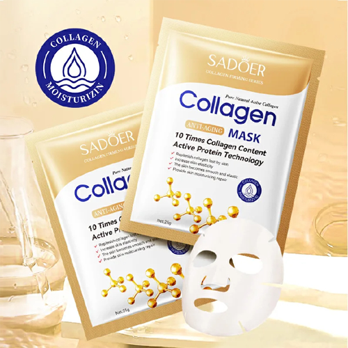 10PCS  Anti-wrinkle Collagen Face Mask Moisturizing Anti-aging Repair Brightening skincare Oil-Control Replenishment Whitening Aloe Face Care Face Sheet Mask Facial Masks Skin Care