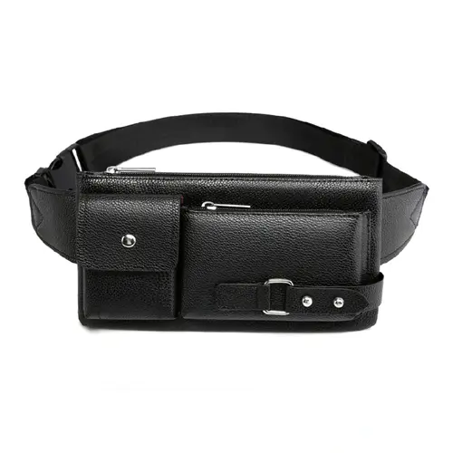 Fashion Men Women Waist Bag Casual Fanny Pack Purse Large Phone Belt Bag Leather Outdoor Travel Phone Bag