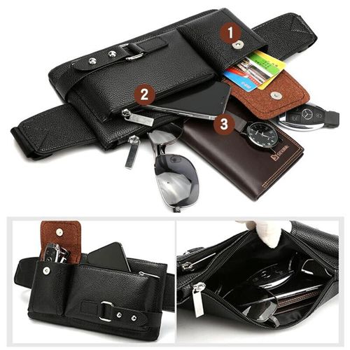 Fashion Men Women Waist Bag Casual Fanny Pack Purse Large Phone Belt Bag Leather Outdoor Travel Phone Bag
