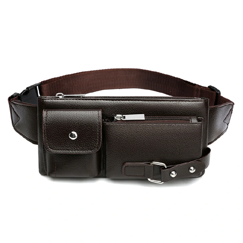 Fashion Men Women Waist Bag Casual Fanny Pack Purse Large Phone Belt Bag Leather Outdoor Travel Phone Bag