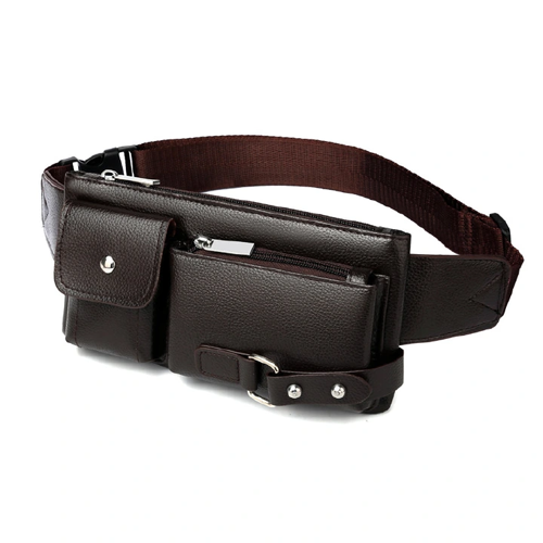 Fashion Men Women Waist Bag Casual Fanny Pack Purse Large Phone Belt Bag Leather Outdoor Travel Phone Bag
