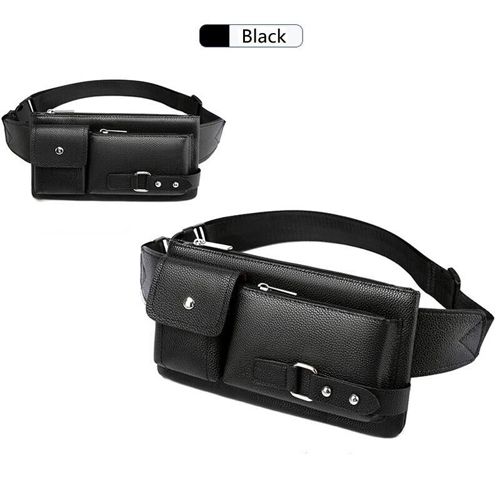 Fashion Men Women Waist Bag Casual Fanny Pack Purse Large Phone Belt Bag Leather Outdoor Travel Phone Bag