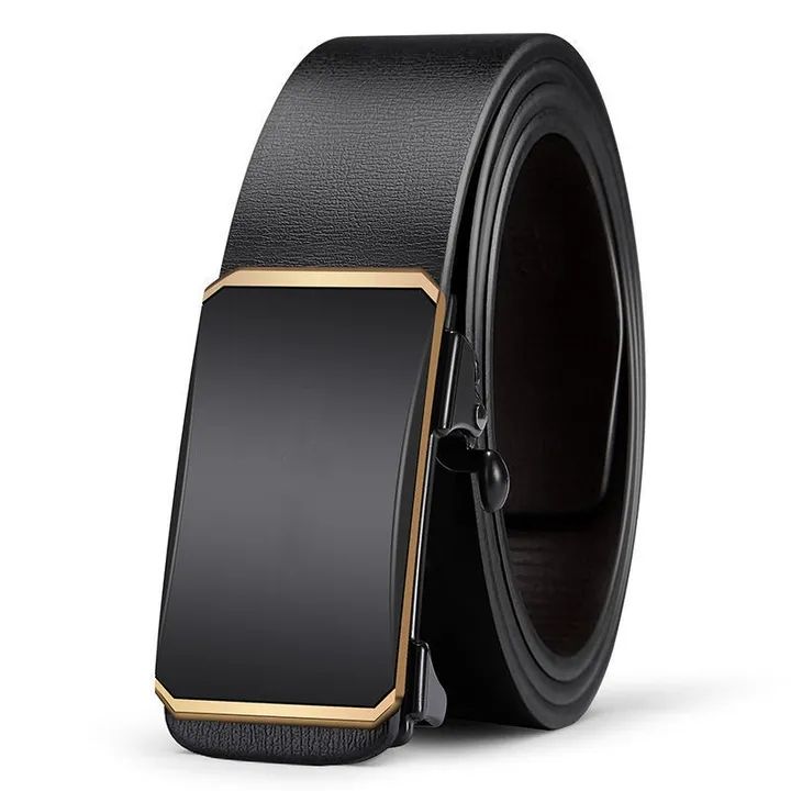 Men Belts Automatic Buckle Belt PU Leather Inner Wear Toothless High Quality Belts For Men Leather Strap Casual  Business Jeans Belts Men Luxury Designer Brand Style B,one size