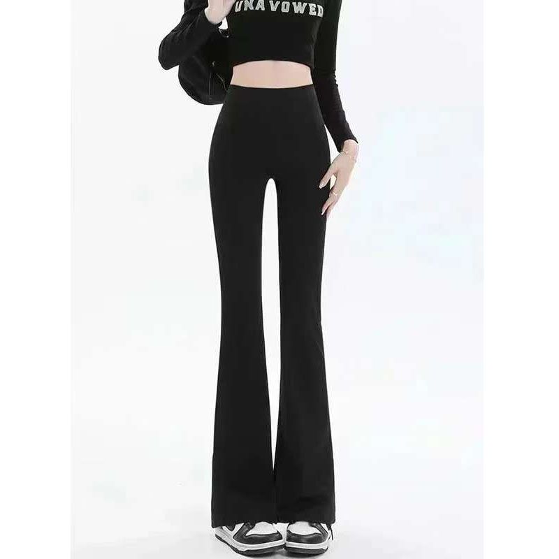 Women Trousers Flare Leggings High Waist Wide Leg Yoga Pants Seamless Fitness Workout Tights Gym Sports Casual Slimming Clothing