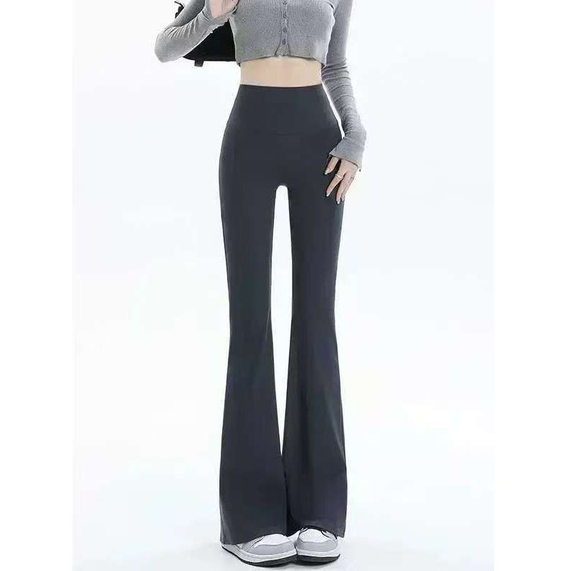 Women Trousers Flare Leggings High Waist Wide Leg Yoga Pants Seamless Fitness Workout Tights Gym Sports Casual Slimming Clothing