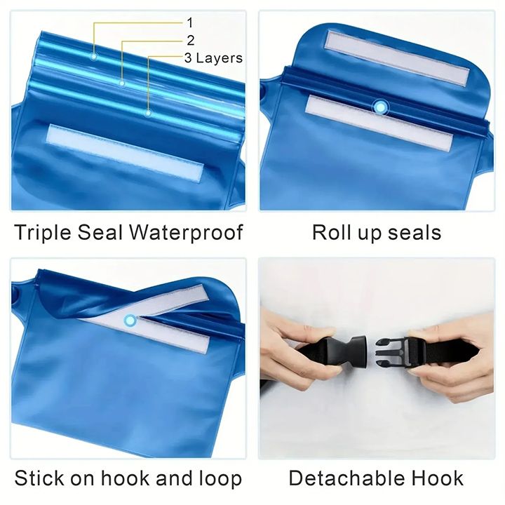 Waterproof Mobile Phone Storage Bag For Swimming Rafting Diving - Keep Your Phone Safe and Dry Waterproof Swimming Bag Ski Drift Diving Shoulder Waist Pack Bag Underwater Mobile Phone Bags Case Cover