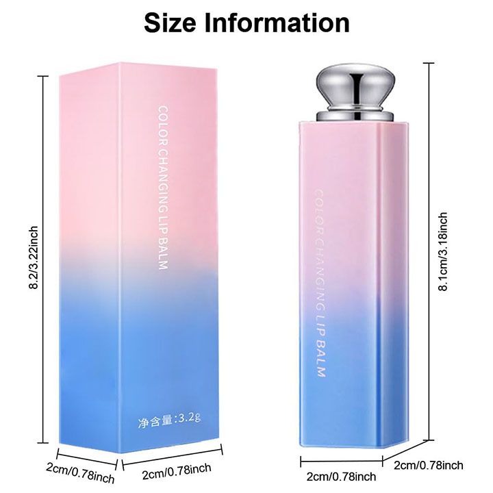 Peach Strawberry Orange Color Changing Change Lipstick Lip Balm Set for Women Korean Magic Lipstick Color Change Changing Lip Tint Tinted Stain Balm Long Lasting Waterproof Crystal Lipstick