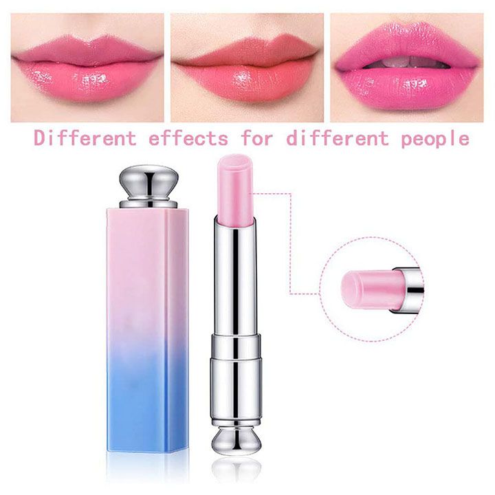 Peach Strawberry Orange Color Changing Change Lipstick Lip Balm Set for Women Korean Magic Lipstick Color Change Changing Lip Tint Tinted Stain Balm Long Lasting Waterproof Crystal Lipstick