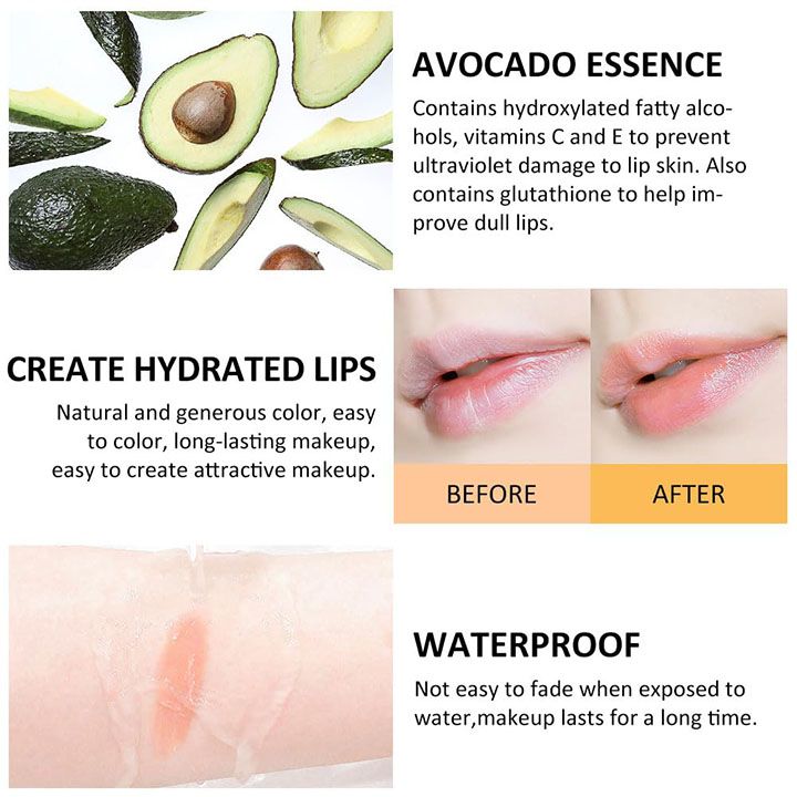 Peach Strawberry Orange Color Changing Change Lipstick Lip Balm Set for Women Korean Magic Lipstick Color Change Changing Lip Tint Tinted Stain Balm Long Lasting Waterproof Crystal Lipstick