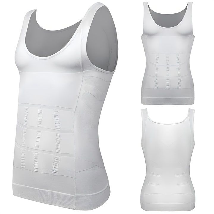 Men's Compression Body Shaper Tank Top, Slimming Vest T-shirt Mens Slimming Body Shaper Vest Shirt Abs Abdomen Slim Gym Workout Tummy Control Compression Tank Top Sleeveless Shapewear