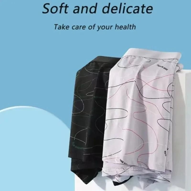 4 Pack MEN'S Underwear FASHION Boxer Underwear Antibacterial Breathable Clothing Comfortable Mid-waist Panties Soft Boxer Briefs MEN'S Clothes Shorts Underwear Briefs Student Boy Air force Sports