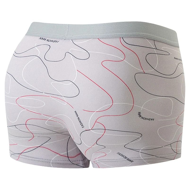 4 Pack MEN'S Underwear FASHION Boxer Underwear Antibacterial Breathable Clothing Comfortable Mid-waist Panties Soft Boxer Briefs MEN'S Clothes Shorts Underwear Briefs Student Boy Air force Sports