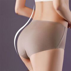 Clothes 6 Pcs Women Panties Slip Silk Seamless Briefs Ladies Cotton Crotch Lingerie Comfy Invisible Briefs Girls Quick Drying Underwear Women Underwear Soft Thin Light Panty Culotte Femme Underpants