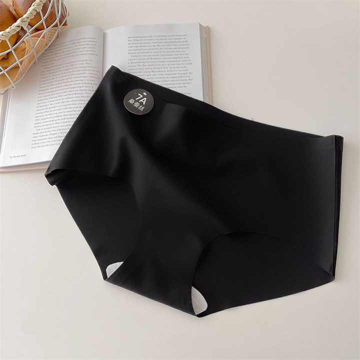 6PCS/Set Women Panties Slip Silk Seamless Briefs Ladies Cotton Crotch Lingerie Comfy Invisible Briefs Girls Quick Drying Underwear Women Underwear Soft Thin Light Panty Culotte Femme Underpants