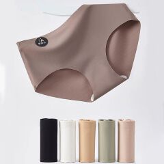 Clothes 6 Pcs Women Panties Slip Silk Seamless Briefs Ladies Cotton Crotch Lingerie Comfy Invisible Briefs Girls Quick Drying Underwear Women Underwear Soft Thin Light Panty Culotte Femme Underpants