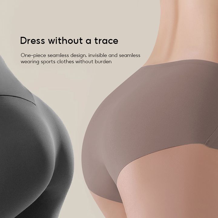 6PCS/Set Women Panties Slip Silk Seamless Briefs Ladies Cotton Crotch Lingerie Comfy Invisible Briefs Girls Quick Drying Underwear Women Underwear Soft Thin Light Panty Culotte Femme Underpants
