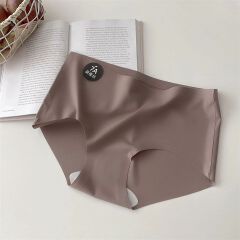 Clothes 6 Pcs Women Panties Slip Silk Seamless Briefs Ladies Cotton Crotch Lingerie Comfy Invisible Briefs Girls Quick Drying Underwear Women Underwear Soft Thin Light Panty Culotte Femme Underpants