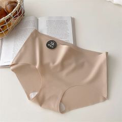 Clothes 6 Pcs Women Panties Slip Silk Seamless Briefs Ladies Cotton Crotch Lingerie Comfy Invisible Briefs Girls Quick Drying Underwear Women Underwear Soft Thin Light Panty Culotte Femme Underpants
