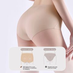 Clothes 6 Pcs Women Panties Slip Silk Seamless Briefs Ladies Cotton Crotch Lingerie Comfy Invisible Briefs Girls Quick Drying Underwear Women Underwear Soft Thin Light Panty Culotte Femme Underpants