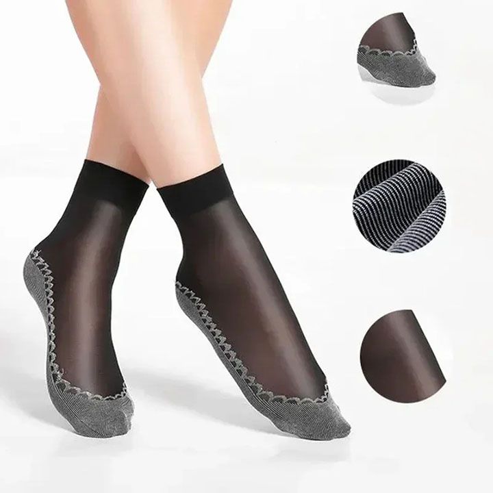 10 Pairs Women's Socks Soft Cotton Socks Women's Clothing Summer Ultrathin Breathable Sock Casual Lightweight Female Transparent Boat Socks