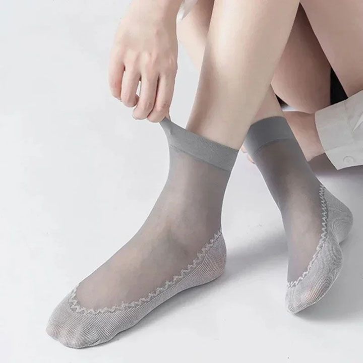 10 Pairs Women's Socks Soft Cotton Socks Women's Clothing Summer Ultrathin Breathable Sock Casual Lightweight Female Transparent Boat Socks