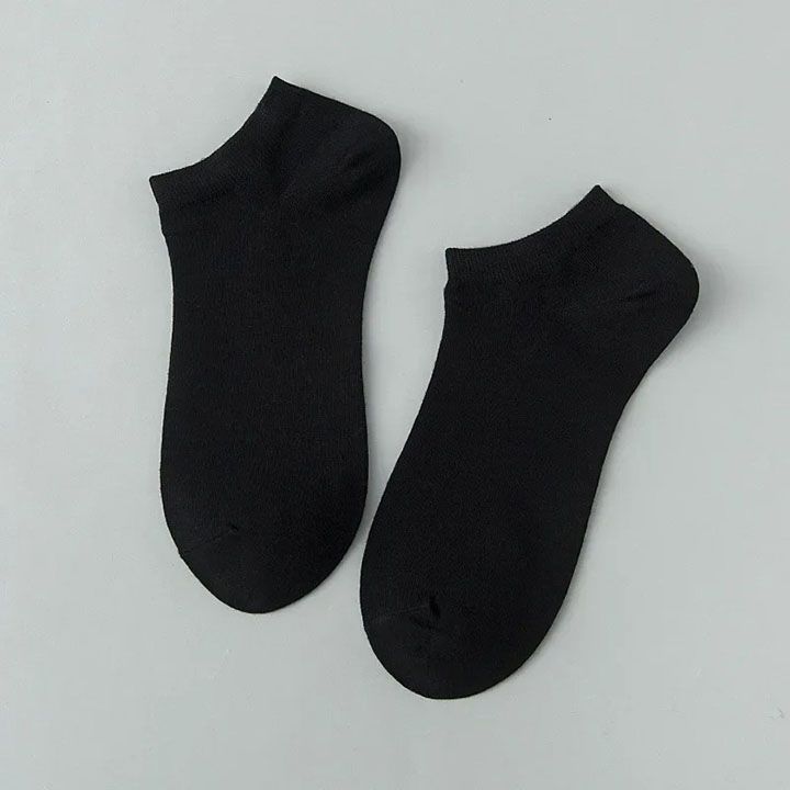 15 pairs/men's socks spring and summer thin breathable soft polyester cotton socks black casual business socks boat socks
