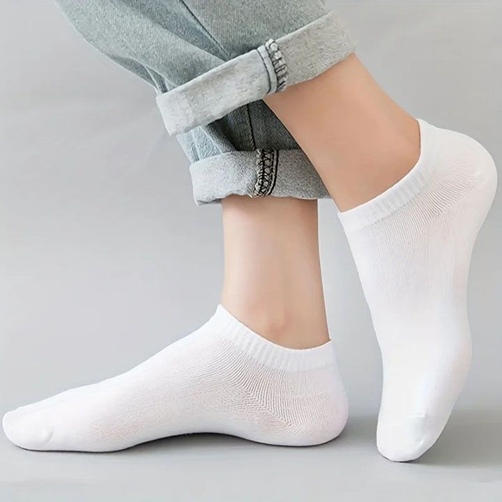 15 pairs/men's socks spring and summer thin breathable soft polyester cotton socks black casual business socks boat socks