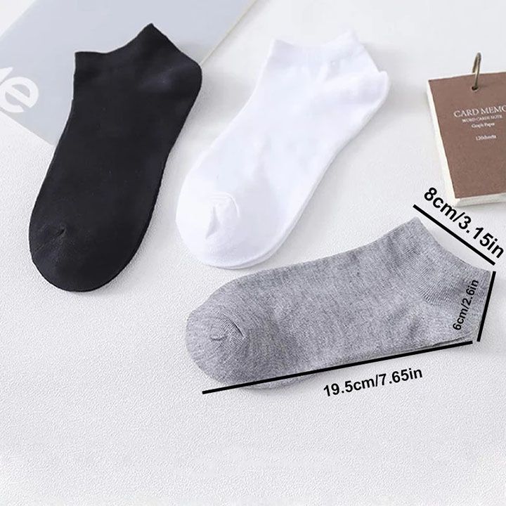 15 pairs/men's socks spring and summer thin breathable soft polyester cotton socks black casual business socks boat socks