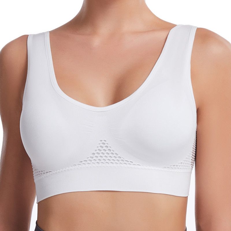 Women'S Clothing Lingerie Bras Seamless Mesh Women Sports Bras Fitness Gym Running Underwear Shockproof Bra Wireless Plus Size Crop Top Breathable Yoga Bra
