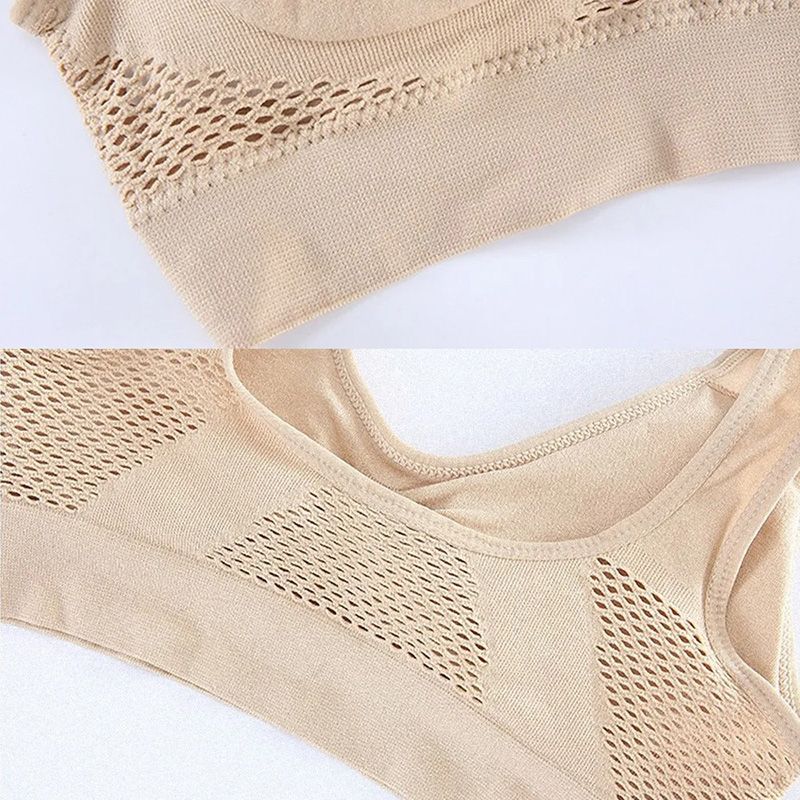 Women'S Clothing Lingerie Bras Seamless Mesh Women Sports Bras Fitness Gym Running Underwear Shockproof Bra Wireless Plus Size Crop Top Breathable Yoga Bra