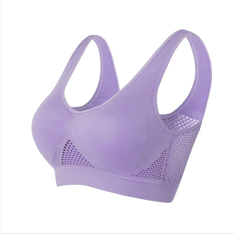 Women'S Clothing Lingerie Bras Seamless Mesh Women Sports Bras Fitness Gym Running Underwear Shockproof Bra Wireless Plus Size Crop Top Breathable Yoga Bra
