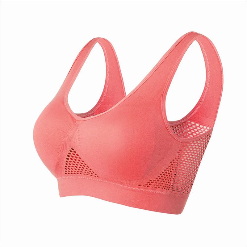 Women'S Clothing Lingerie Bras Seamless Mesh Women Sports Bras Fitness Gym Running Underwear Shockproof Bra Wireless Plus Size Crop Top Breathable Yoga Bra