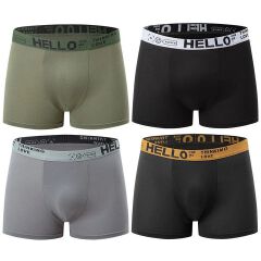 4Pack Men's Underwear, Men's Clothes Breathable Comfort Quick Dry Stretch Boxer Briefs Men's Cotton underwear Graphene backing Bacteriostat Youth shorts Underwear Fashion Boxer Briefs