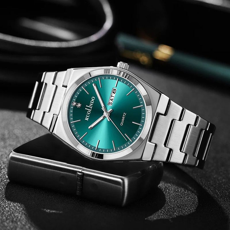2026 Fashion Men Business Watch Leisure Quartz Stainless Steel Buckle WristWatches Waterproof Luminous Calendar Men's Watches