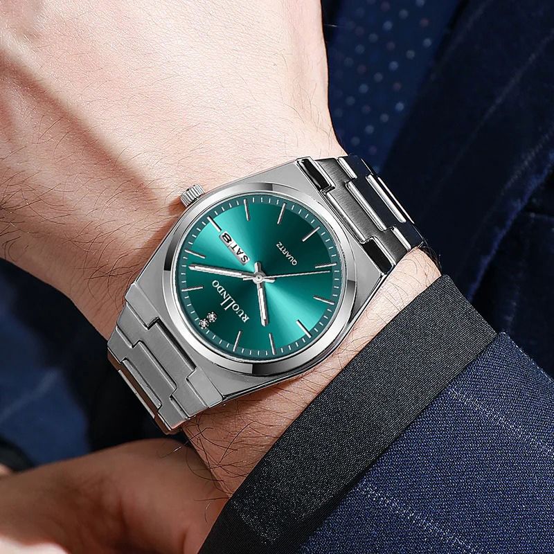 2026 Fashion Men Business Watch Leisure Quartz Stainless Steel Buckle WristWatches Waterproof Luminous Calendar Men's Watches