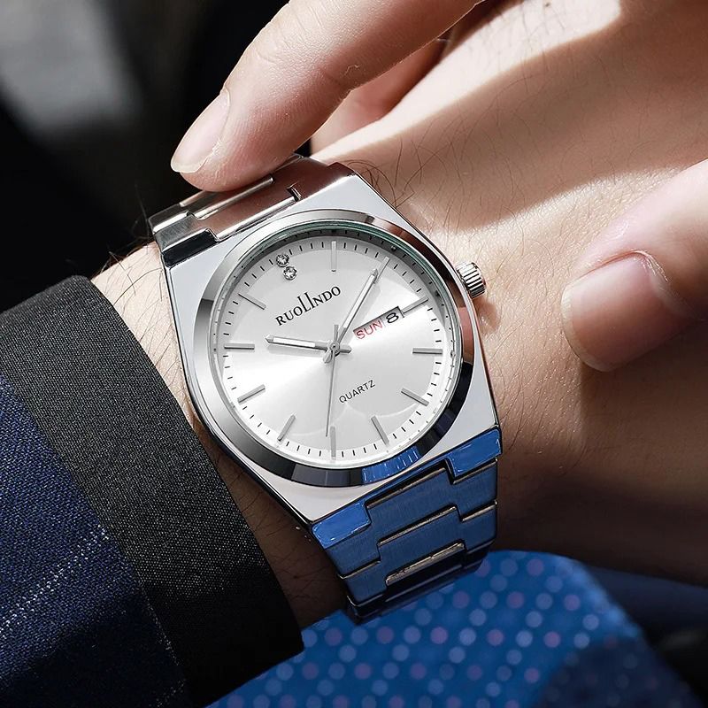 2026 Fashion Men Business Watch Leisure Quartz Stainless Steel Buckle WristWatches Waterproof Luminous Calendar Men's Watches